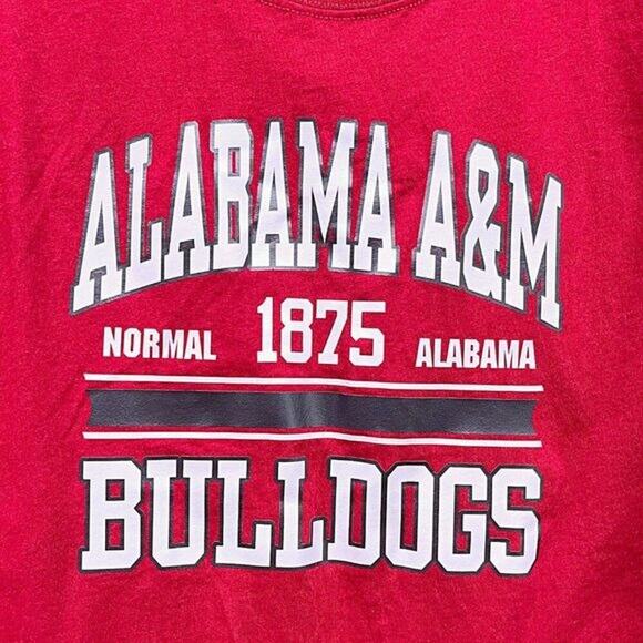 ALABAMA A&M BULLDOGS Long Sleeve Graphic Shirt Red Russell Athletics Womens XL - Picture 2 of 5